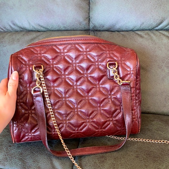 Kate spade quilted burgundy handbag - Picture 2 of 6